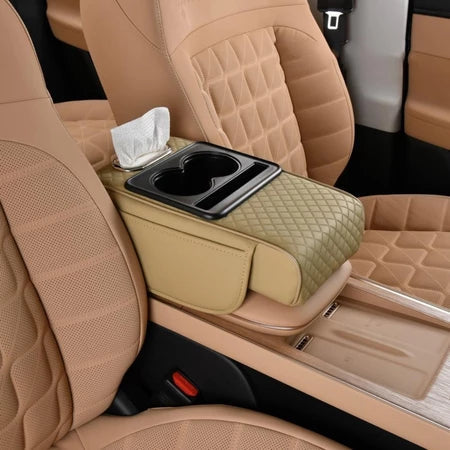 Nastavitelný úložný box na loketní opěrku auta