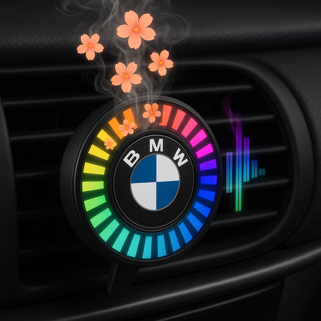 Ritm muzical Lumină LED pentru mașină cu logo (cu difuzor de aromă)